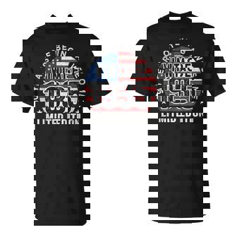 90Th Birthday Vintage 1935 90 Years Old Usa Flag T-Shirt | Mazezy