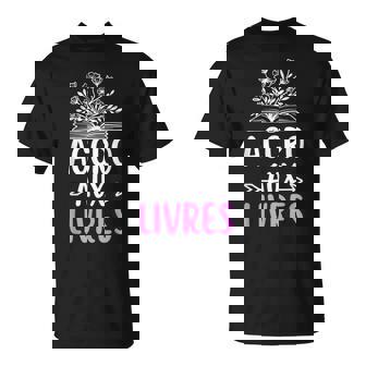 Accro Aux Livres Cadeau Lectrice Lecteur Amoureux Des Livres T-Shirt - Cadeauxyz