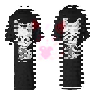 Adorable Chat En Forme De Cœur Pour Enfants T-Shirt - Cadeauxyz