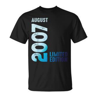 Agosto 2007 Año 2007 Retro 2007Intage Edición Limitada Camiseta unisex - Regaloses
