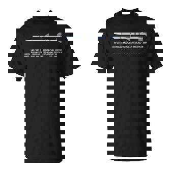 Aim-120 Amraam 空対空ミサイルの図 Tシャツ - Kawaiitshirt