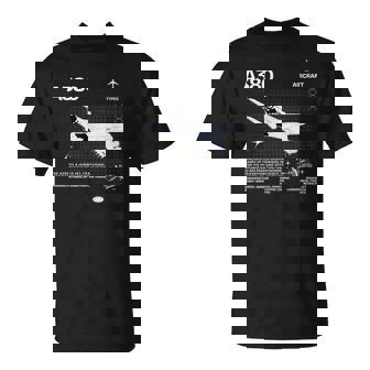 Airbus-A318 エアクラフト ホワイト Tシャツ - Kawaiitshirt