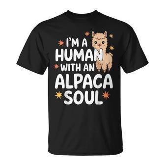 Alpacaoy Un Humano Con Alma De Alpaca Camiseta unisex - Regaloses