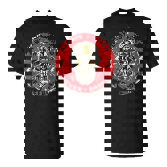 Always Tired Never Broke Skull On Back T-Shirt - Monsterry