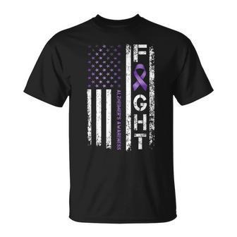 Alzheimer's Awareness Alzheimer Flag Usa For Alz T-Shirt - Thegiftio UK
