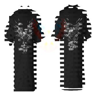 American Flag Bald Eagle 4Th Of July Usa Patriotic Women T-Shirt - Monsterry