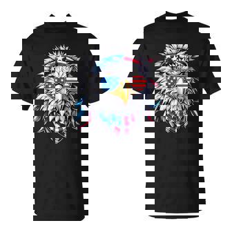 American Flag Bald Eagle Patriotic Eagle 4Th Of July Usa T-Shirt - Thegiftio