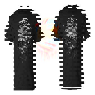 American Flag Eagle Patriotic 4Th Of July Boy Bald Eagle T-Shirt | Mazezy