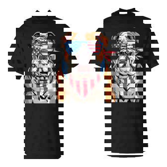 American Flag Patriotic Bulldog 4Th Of July 2025 Usa Men T-Shirt - Thegiftio UK