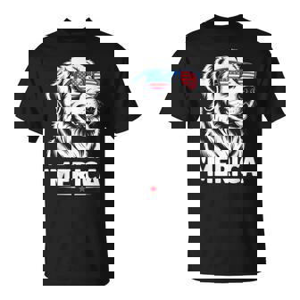 American Flag Patriotic Golden Retriever 4Th Of July America T-Shirt - Monsterry