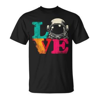 Amor Astronauta Amante De Astronauta Espacial Coloridointage Camiseta unisex - Regaloses