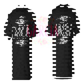 Apellido Garcíaersión Floral Camiseta unisex - Regaloses
