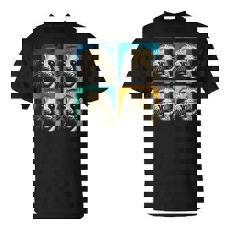 Arte Pop Con Leones Marinosintage Amante De Los Animales Marinos Camiseta unisex - Regaloses