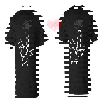 Asl I Love You Hand Heart アメリカ手話 Tシャツ - Kawaiitshirt