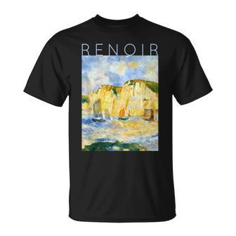Auguste Renoir Mar Y Acantilados Primavera Yerano Camiseta unisex - Regaloses