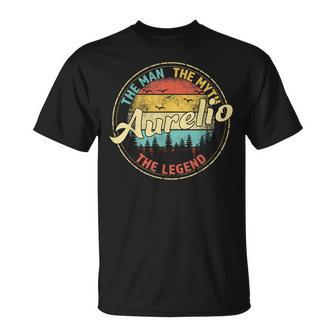 Aurelio Man Myth Legend Nombre Personalizado Para Hombre Camiseta unisex - Regaloses