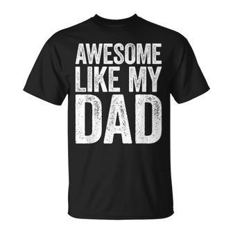Awesome Like My Dad シャツ キッズ 息子 娘 父の日 Tシャツ - Kawaiitshirt