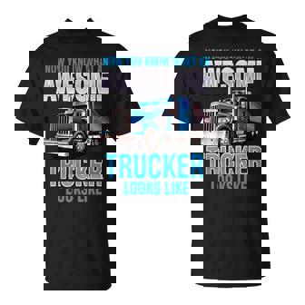 Awesome Trucker セミトラックドライバー ビッグリグ トラッカー Tシャツ - Kawaiitshirt