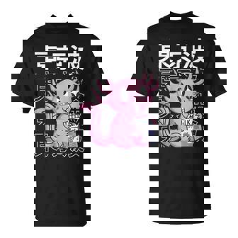 Axolotl Fresa Leche Kawaii Estética Niño Adolescente Anime Chica Camiseta unisex - Regaloses