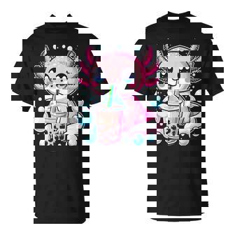 Axolotls Bubble Boba Tea Anime Cute Kawaii Axolotl T-Shirt - Thegiftio
