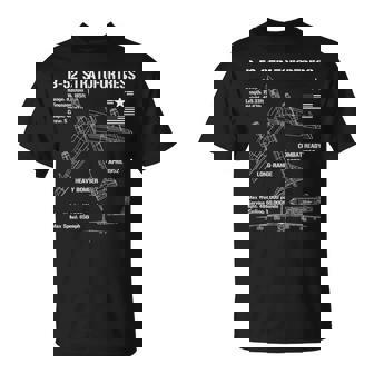 B-52 ストラトフォートレス仕様 軍用機 B52 Tシャツ - Kawaiitshirt