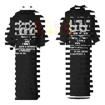 Baba Definition Baba Grandma Baba Grandmother Small Black T-Shirt - Monsterry