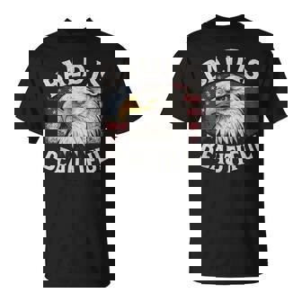 Bald Is Beautiful 4Th Of July American Flag Usa Bald Eagle T-Shirt - Thegiftio