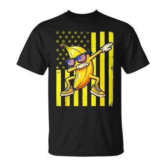 Graphic Banana Retro American Flag Usa Dabbing Banana Lover T-Shirt - Thegiftio UK