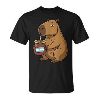 Bandera Argentina Capibara Yerba Mate Linda Capibara Argentina Camiseta unisex - Regaloses