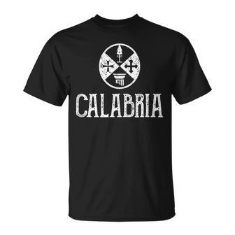 Bandera De Calabria Orgullo De Calabria In Mangas Camiseta unisex - Regaloses