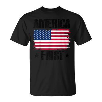 Bandera De Estados Unidos First Trump Usa Camiseta unisex - Regaloses