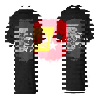Bandera España Región Bandera De Madrid Orgullo Madrileño In Mangas Camiseta unisex - Regaloses