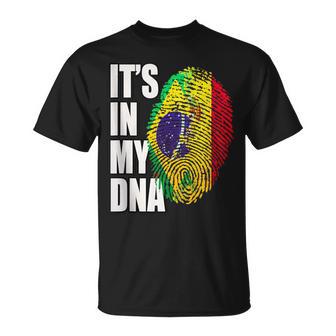 Bandera Patrimonio De Adn De España Y Brasil In Mangas Camiseta unisex - Regaloses