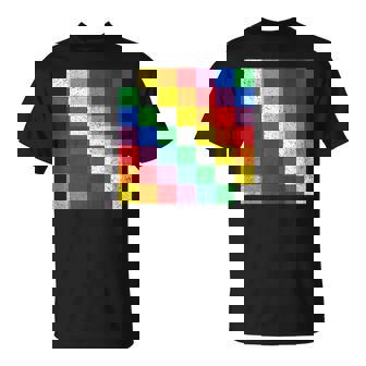Bandera Wiphala Conímbolo De Bandera De Bolivia Qullasuya In Mangas Camiseta unisex - Regaloses
