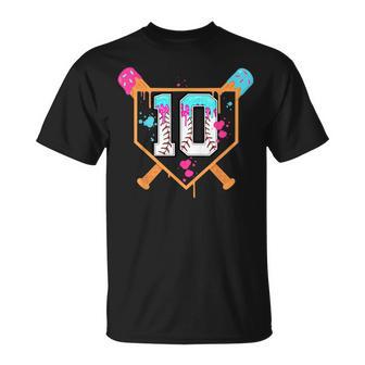 Baseball 10Th Birthday Ice Cream Drip 10 Year Old Bday Boy T-Shirt - Monsterry UK