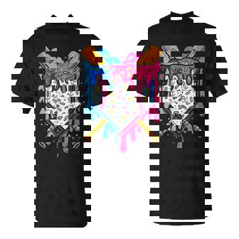 Baseball For Boys Ice Cream Drip Baseball T-Shirt | Mazezy