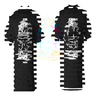Baseball Catcher Mask Ice Cream Dripping Baseball Fan Boys T-Shirt - Thegiftio UK