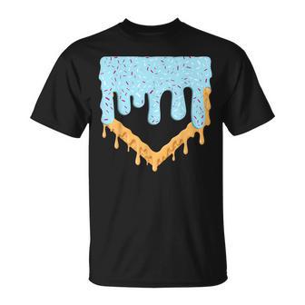 Baseball Drip Boys Ice Cream Drip Youth Baseball Birthday T-Shirt - Monsterry