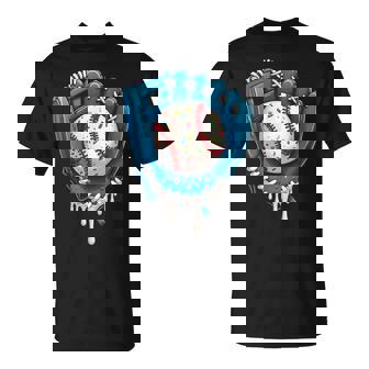 Baseball Drip Ice Cream Sprinkles Baseball Glove T-Shirt - Thegiftio UK