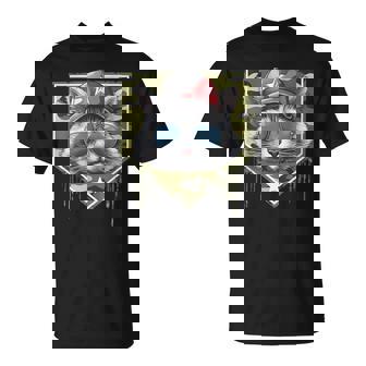 Baseball Home Plate Drip Camo Cat Military Fathers Day T-Shirt - Monsterry