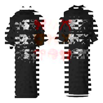 Baseball Mama Coquette Bow Baseball Mom T-Shirt - Thegiftio