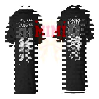 Baseball Mimi Coquette Bow Game Day T-Shirt | Mazezy