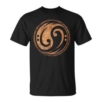 Bass Guitar Clefintage Yin Yang For Bassist And Bassist Camiseta unisex - Regaloses
