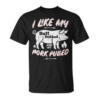 Bbq Butt Rubbed Pork Pulled Barbecue Humor Women T-Shirt - Monsterry CA