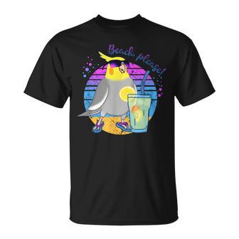 Beach Pleaseummer オカメインコ サングラス バーブ ミーム オウム Tシャツ - Kawaiitshirt