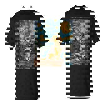 Beagle Dog Van Gogh Style Starry Night Graphic T-Shirt - Seseable