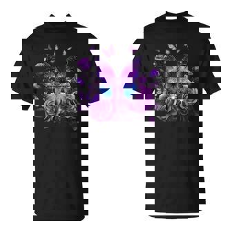 Beautiful Butterfly Purple Rose Butterfly Lovers Women T-Shirt - Thegiftio