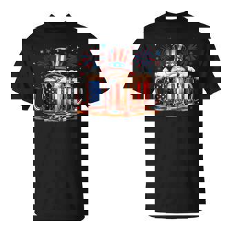 Beer American Flag Usa 4Th Of July Party Drinking Women T-Shirt - Thegiftio