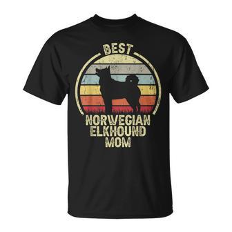 Best Dog Mother Mom Vintage Norwegian Elkhound T-Shirt - Monsterry