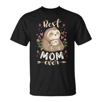 Best Mom Ever Sloth Mother & Child Mother's Day T-Shirt - Thegiftio UK
